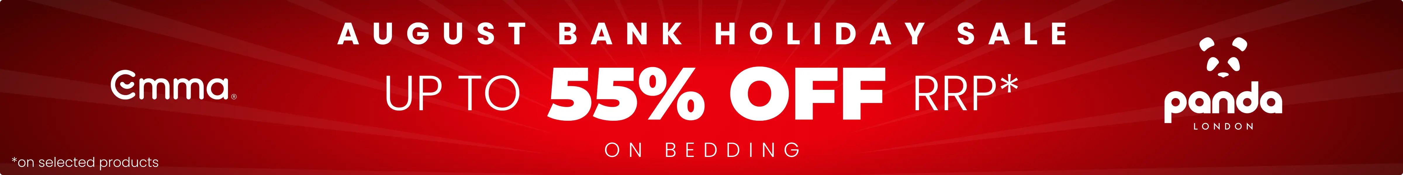 August Bank Holiday Sale - Save up to 55% off RRP on selected products all with Free Next Day Delivery options.