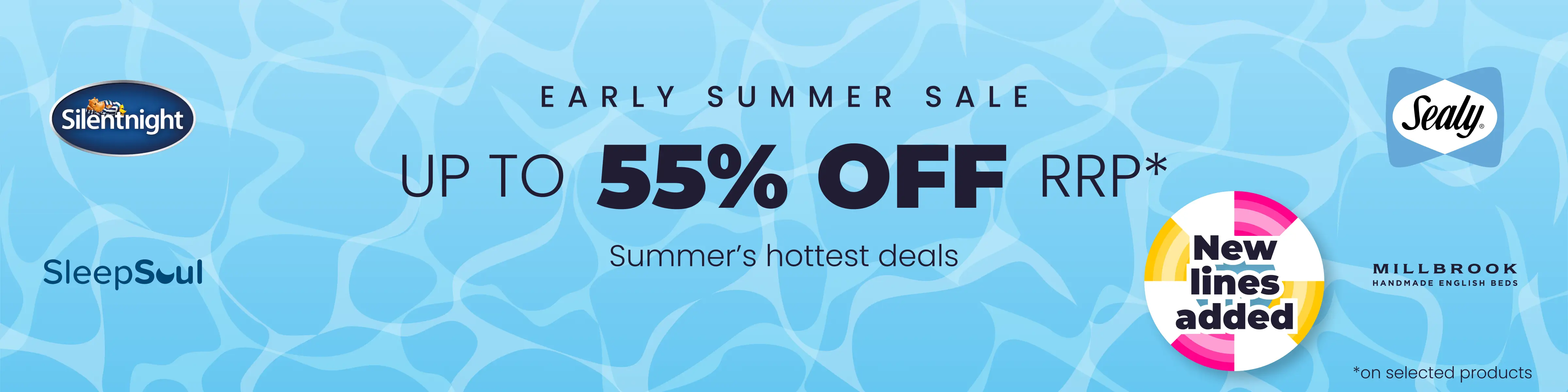 Early Summer Sale - Save up to 55% off RRP on selected products all with Free Next Day Delivery options.