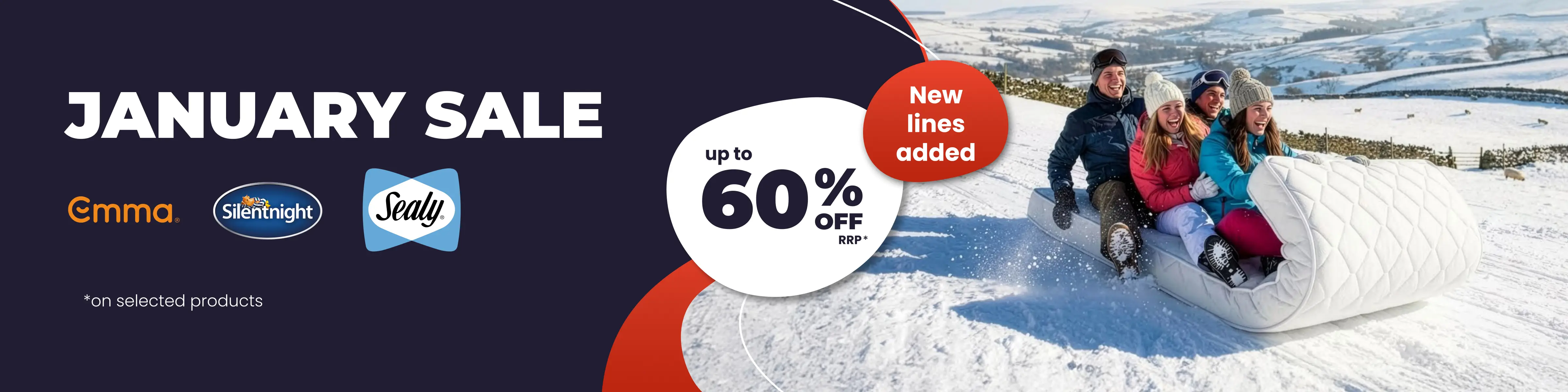 January Sale - Save up to 60% off RRP on selected products all with Free Next Day Delivery options.