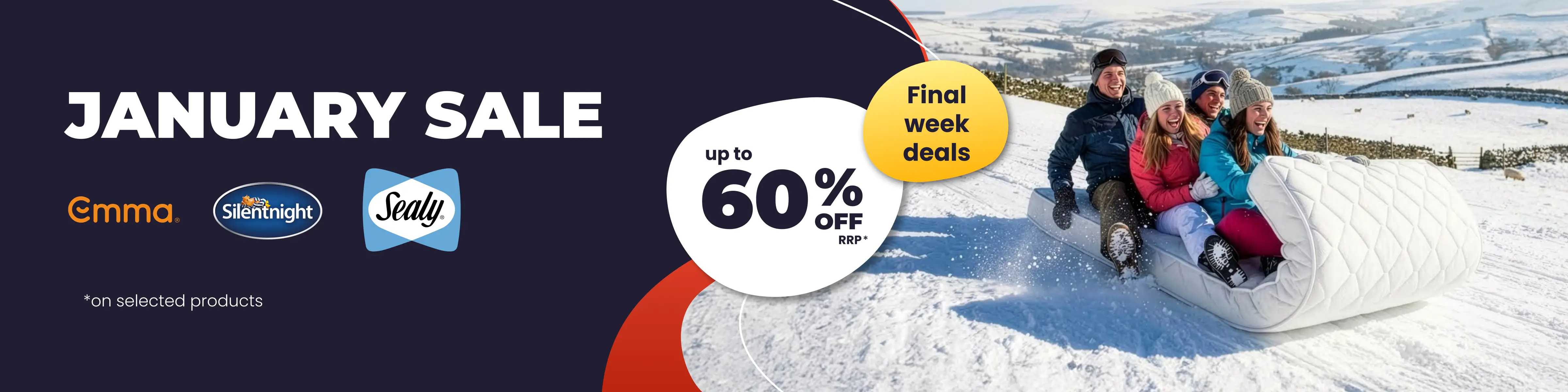 January Sale - Save up to 60% off RRP on selected products all with Free Next Day Delivery options.