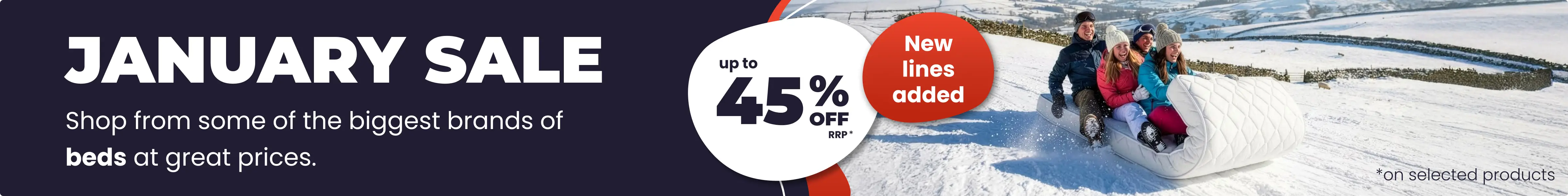 January Sale - Save up to 45% off RRP on selected products all with Free Next Day Delivery options.