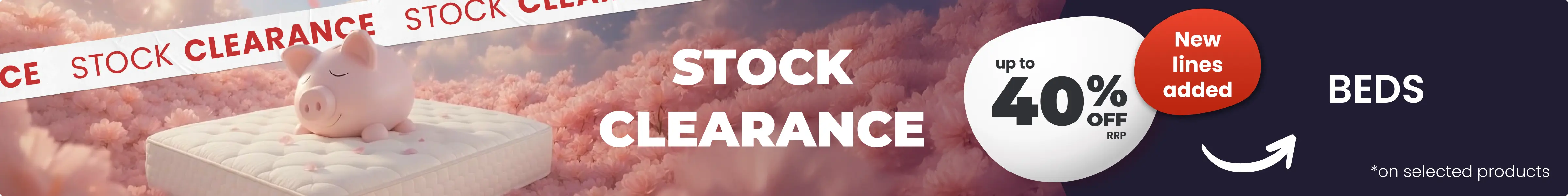 Stock Clearance - Save up to 40% off RRP on selected products all with Free Next Day Delivery options.