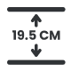 19.5cm deep