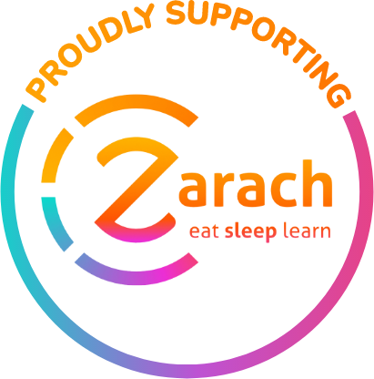 Badge to show Mattress Online proudly supports Zarach charity