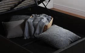 Birlea Berlin Black Bed Ottoman Storage