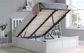 Birlea Phoenix White Ottoman Open New