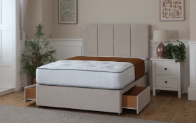 Bodyshape Ease Pocket Divan Set Side View Bedding Open Drawers