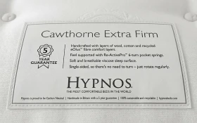 Hypnos Cawthorne Extra Firm Label Close Up