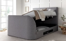 Kaydian Appleby Tv Bed Marbella Grey Lifestyle Ottoman
