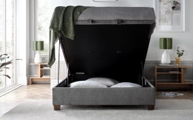Kaydian Clifton Vogue Grey Lifestyle Front Ottoman