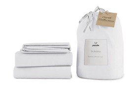 Panda Bamboo And Linen Bedding Set White Packaging