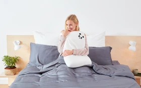 Panda Memory Foam Pillow Lifestyle Person