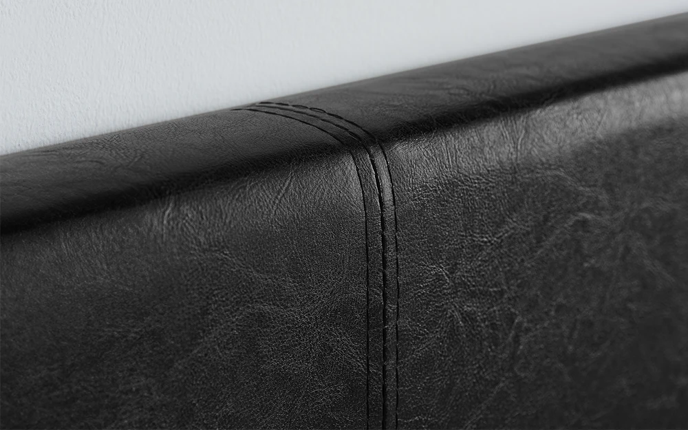 Birlea Berlin Black Bed Headboard Close Up