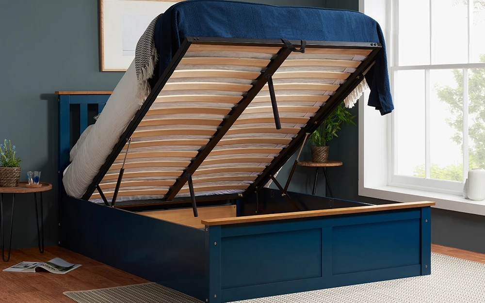 Birlea Phoenix Blue Ottoman Lifestyle Open New