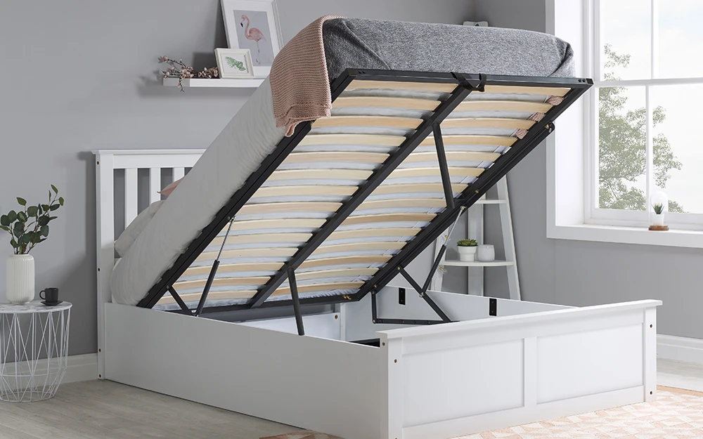 Birlea Phoenix White Ottoman Open New