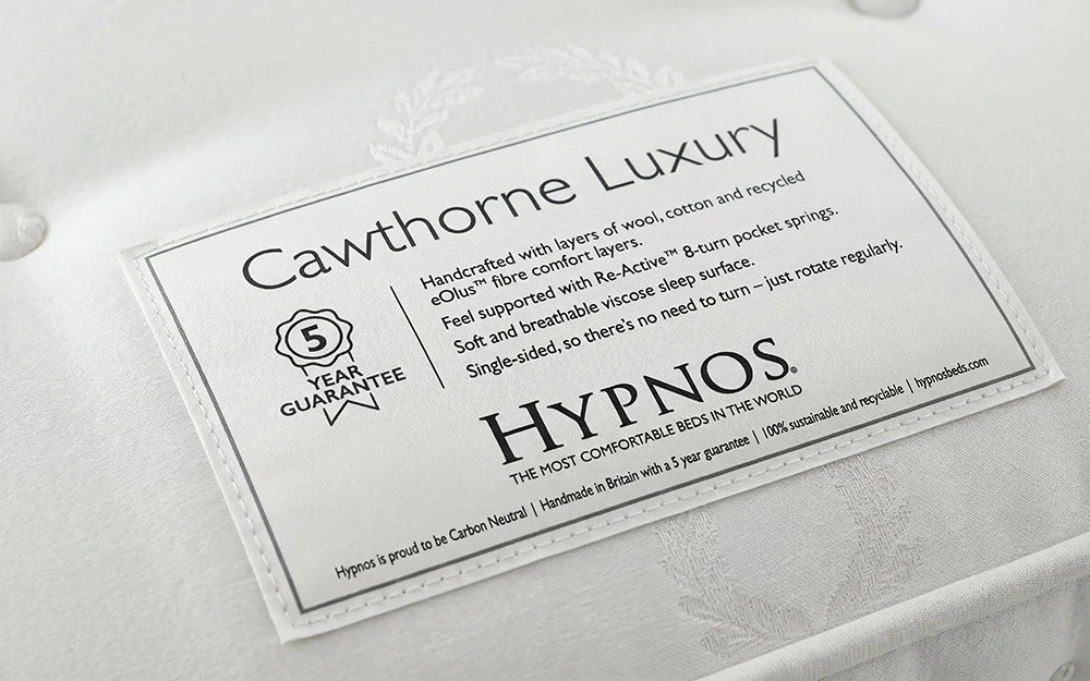 Hypnos Cawthorne Luxury Label Close Up
