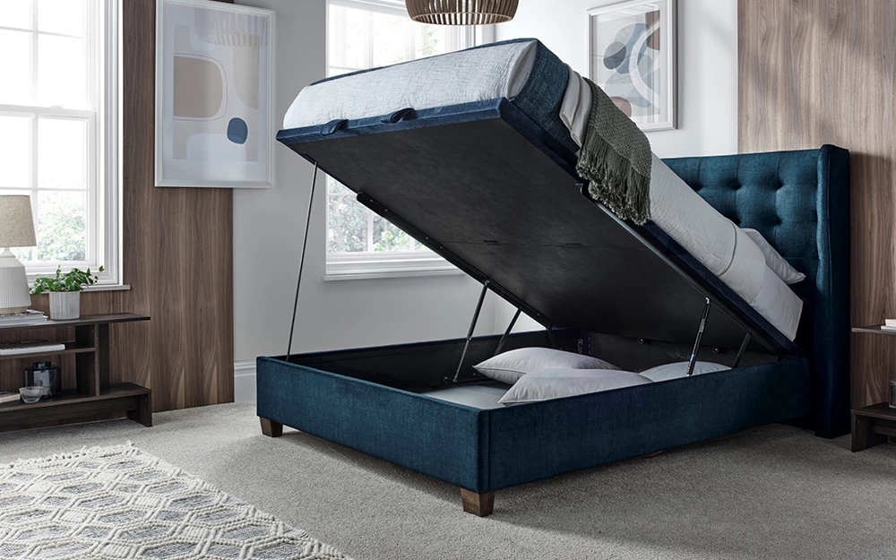 Kaydian Brunton Deep Ocean Blue Lifestyle Ottoman