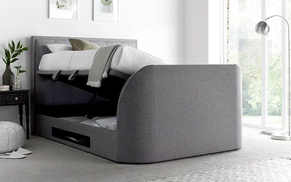 Kaydian Falstone Tv Bed Marbella Grey Lifestyle Ottoman
