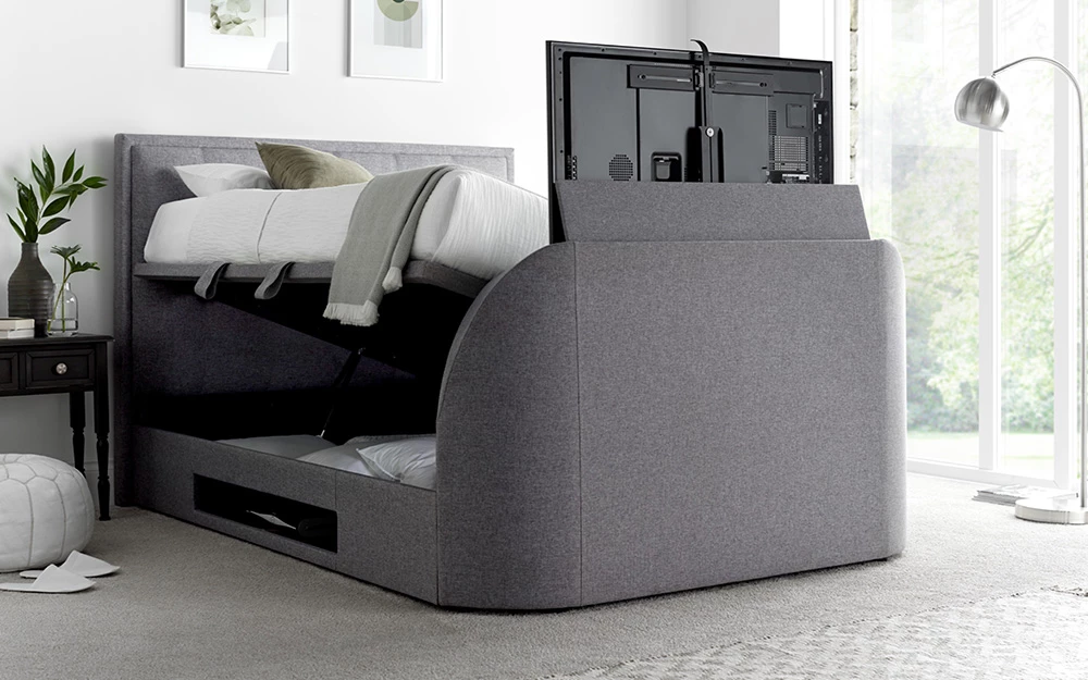 Kaydian Falstone Tv Bed Marbella Grey Lifestyle Tv Ottoman
