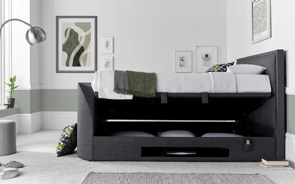 Kaydian Falstone Tv Bed Slate Lifestyle Ottoman