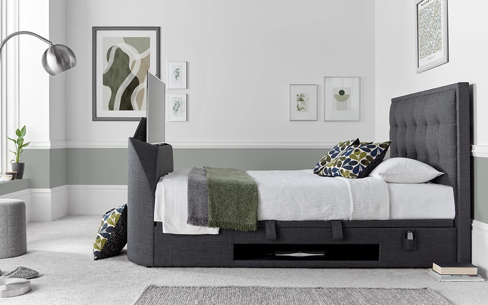 Kaydian Falstone Tv Bed Slate Lifestyle Tv
