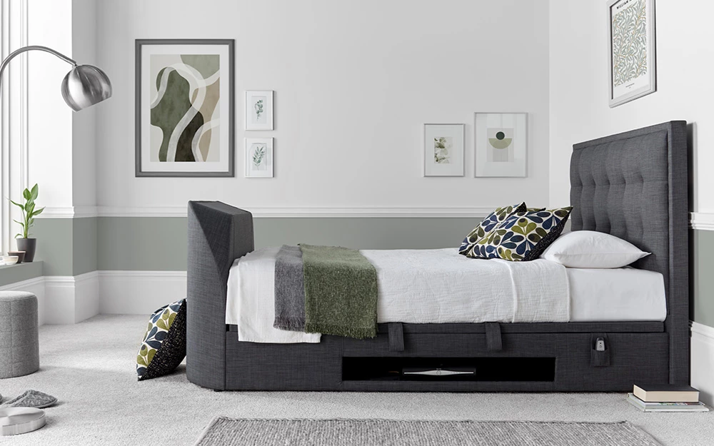 Kaydian Falstone Tv Bed Slate Lifestyle