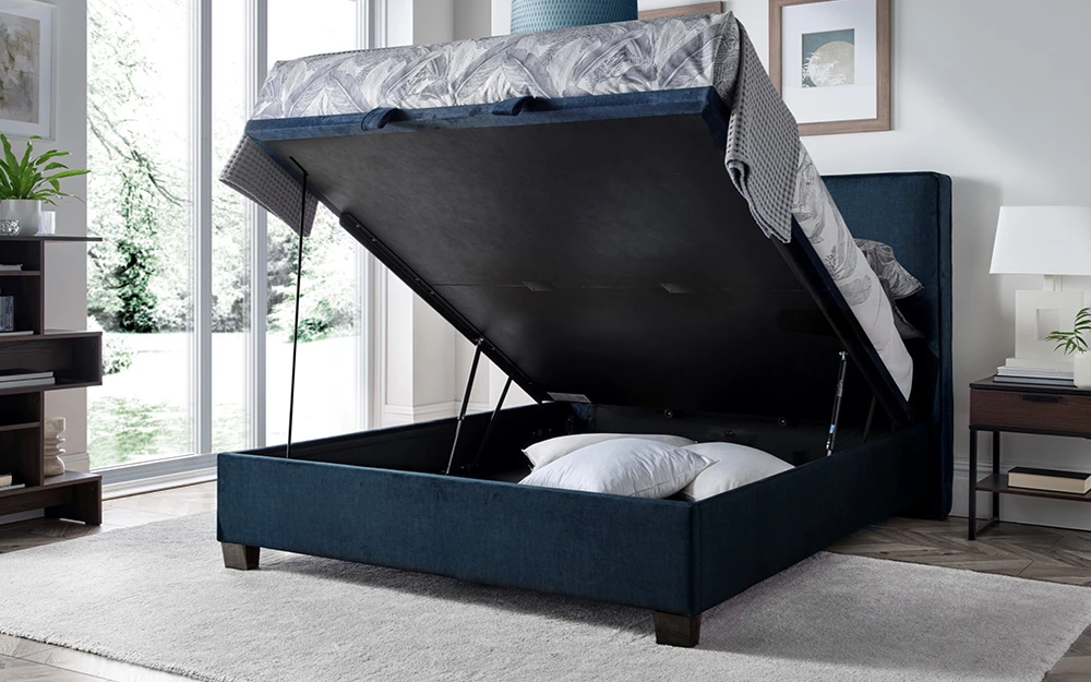 Kaydian Newton Deep Ocean Blue Lifestyle Ottoman