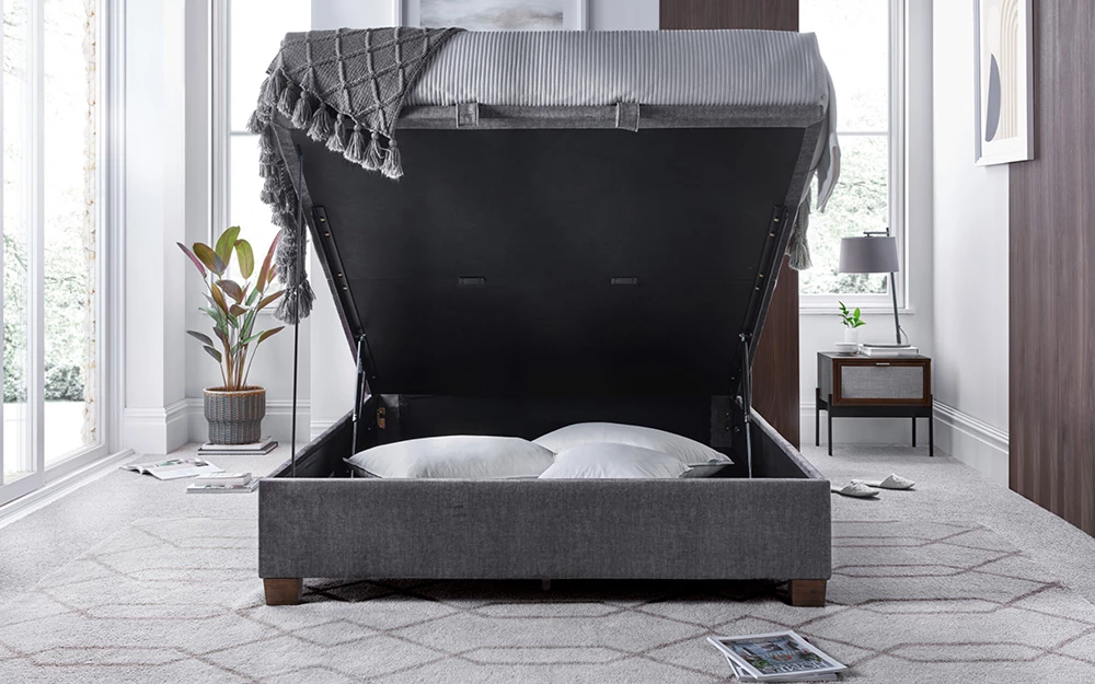Kaydian Newton Vogue Grey Lifestyle Front Ottoman