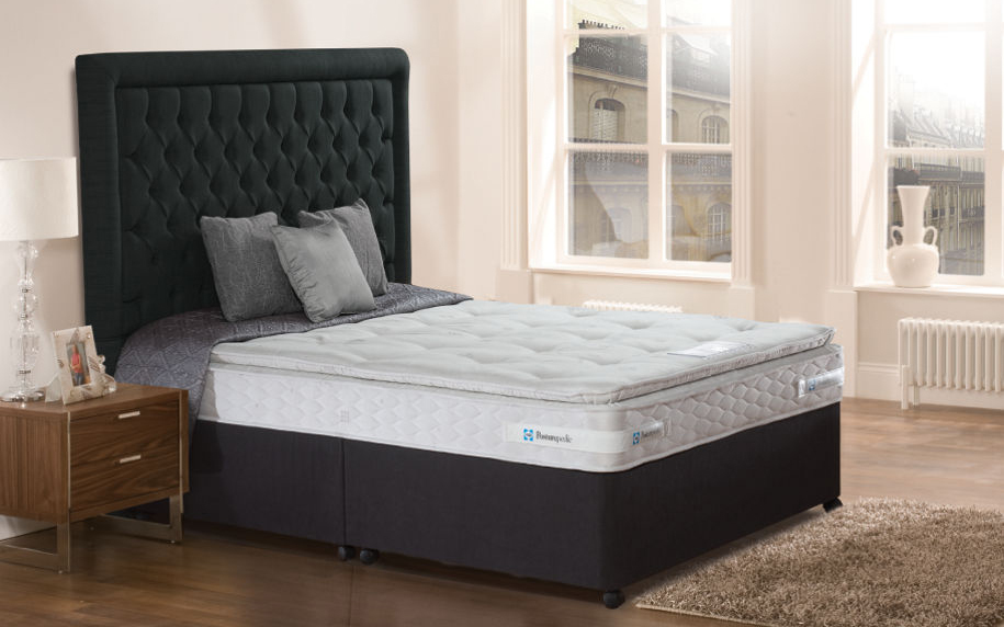 The Sealy Pillow Honister Contract Divan Bed includes a sumptuously comfortable pillow topped mattress