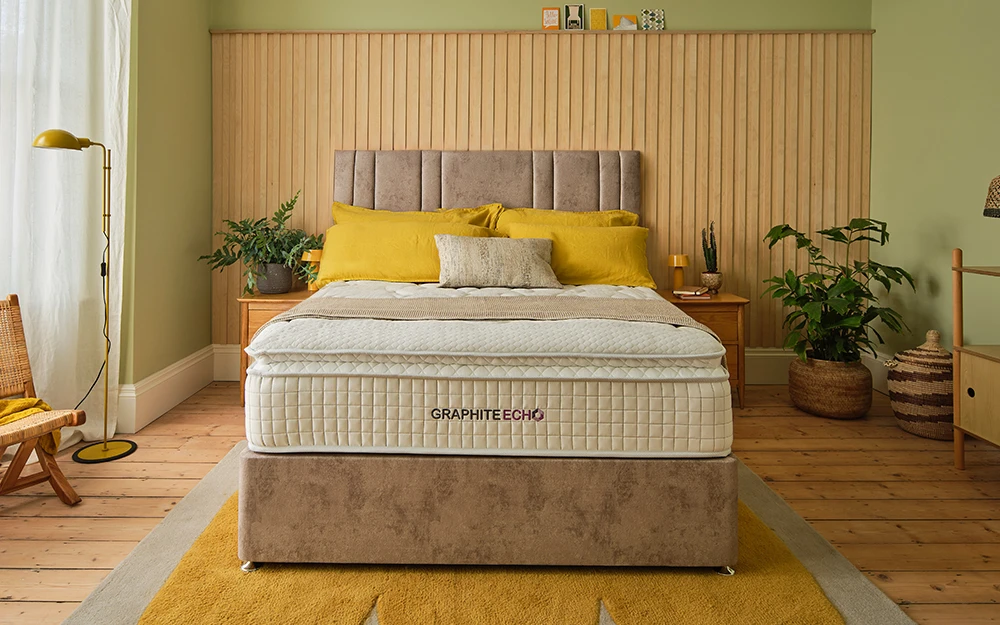 Sleepeezee Graphite Echo 4700 Lifestyle Front Semidressed New