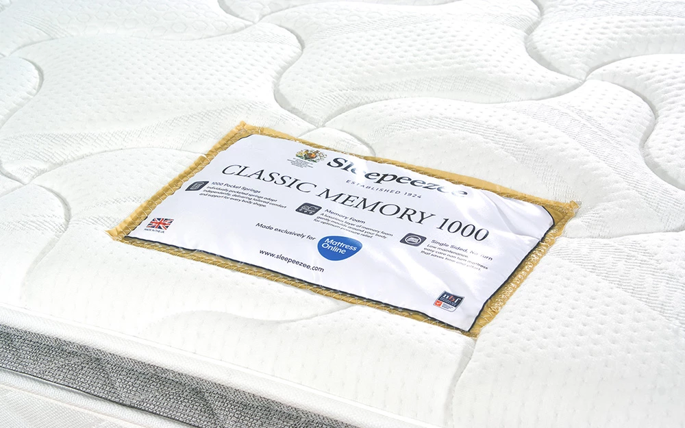Sleepeezee Mo Memory 1000 Close Label