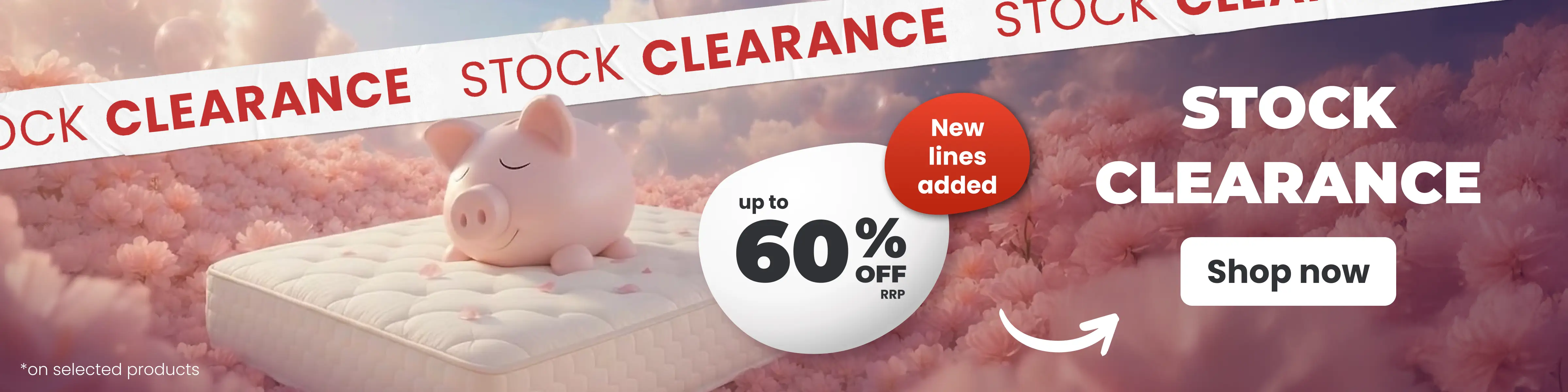 Stock Clearance - Save up to 60% off RRP* with new lines added