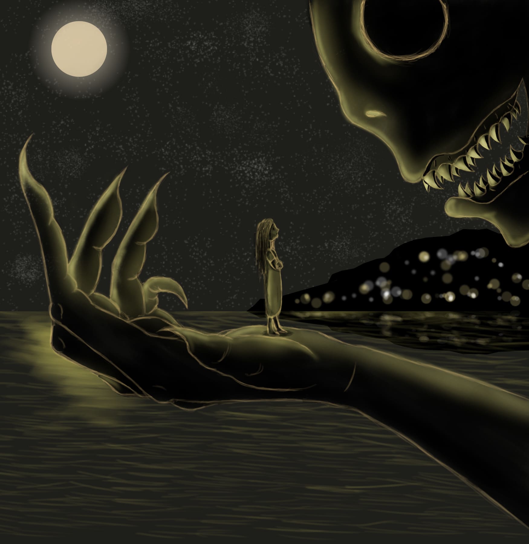 Illustration of Lelo Ledung lullaby from Indonesia.