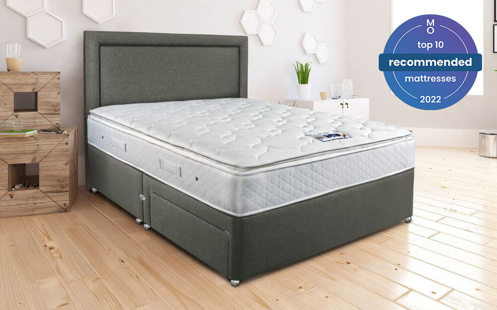 Our best pillow top mattress for 2022, it’s the Sleepeezee Memory Comfort 1000 mattress